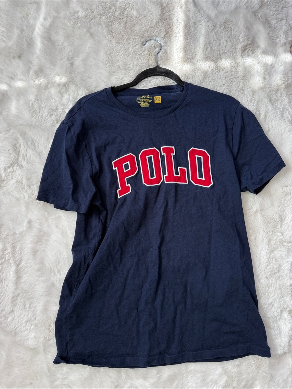 Polo by Ralph Lauren Navy Tee with Red POLO Applique